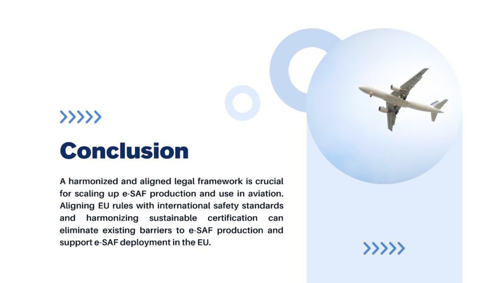 existing barriers to e-SAF production and support e-SAF deployment in the EU
