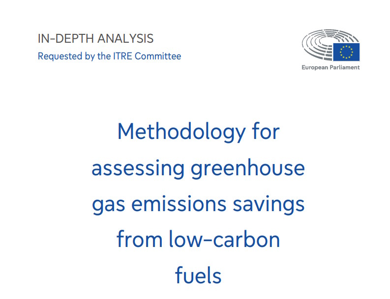 Report "Methodology for assessing greenhouse gas emissions savings from low-carbon fuels"
