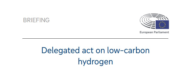 European Parliamentary Research Service. Briefing: Delegated act on low-carbon hydrogen